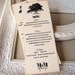 Wedding Menu Card- Elegant Rustic Oak Tree and Monogram