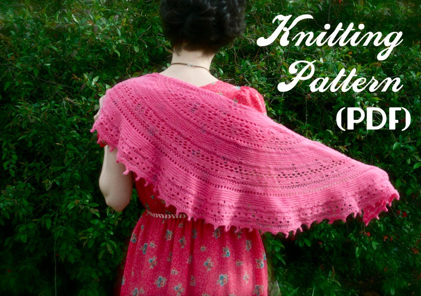 Jaleo Shawlette Knitting Pattern - - scarf / shawl PDF document / instant digital download