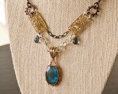 Steampunk Blue Labradorite Necklace