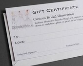 Custom Bridal Fashion Illustration-Gift Certificate-Brooke Hagel