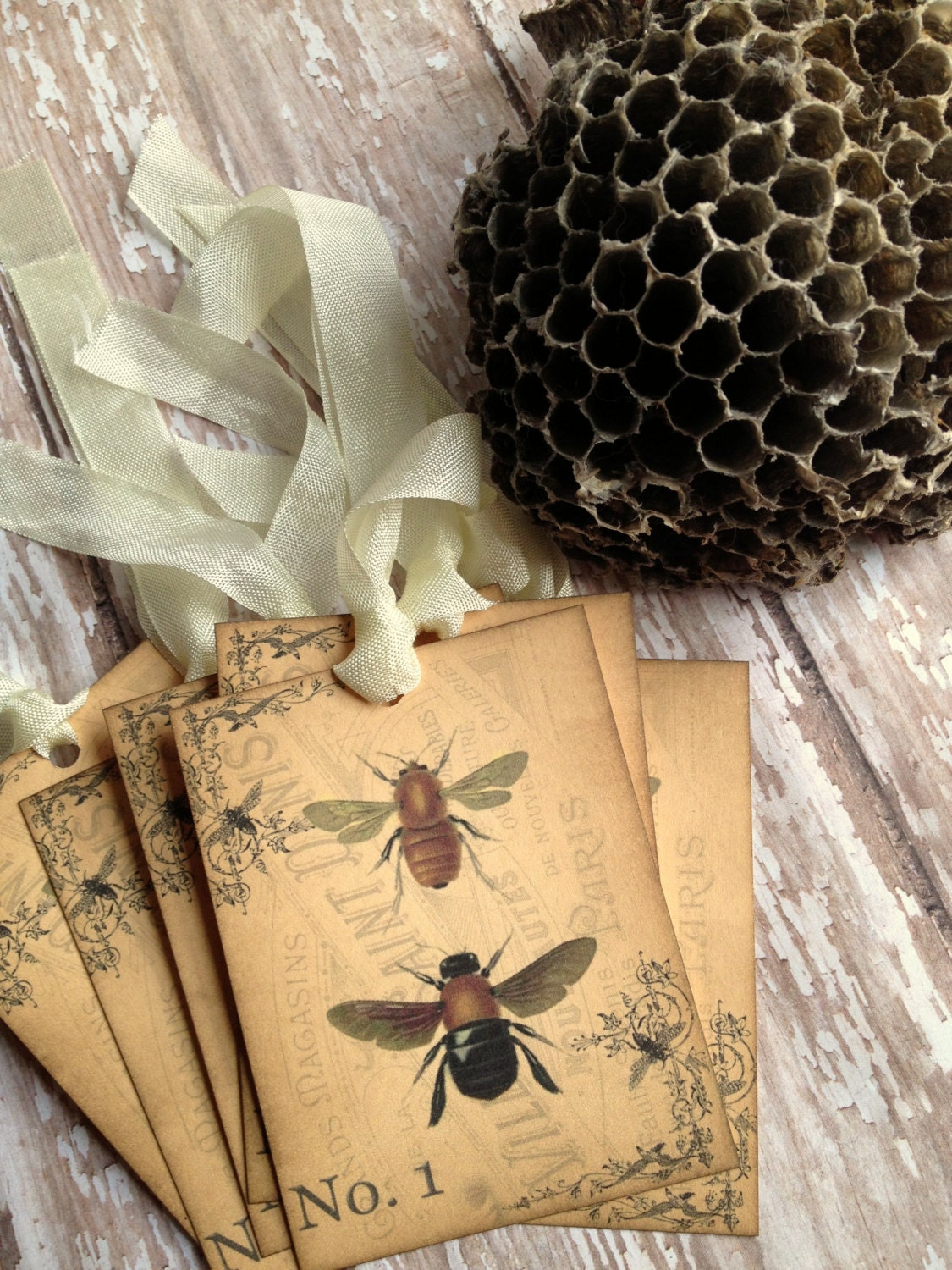 Bee Study-Vintage Style Gift Tag