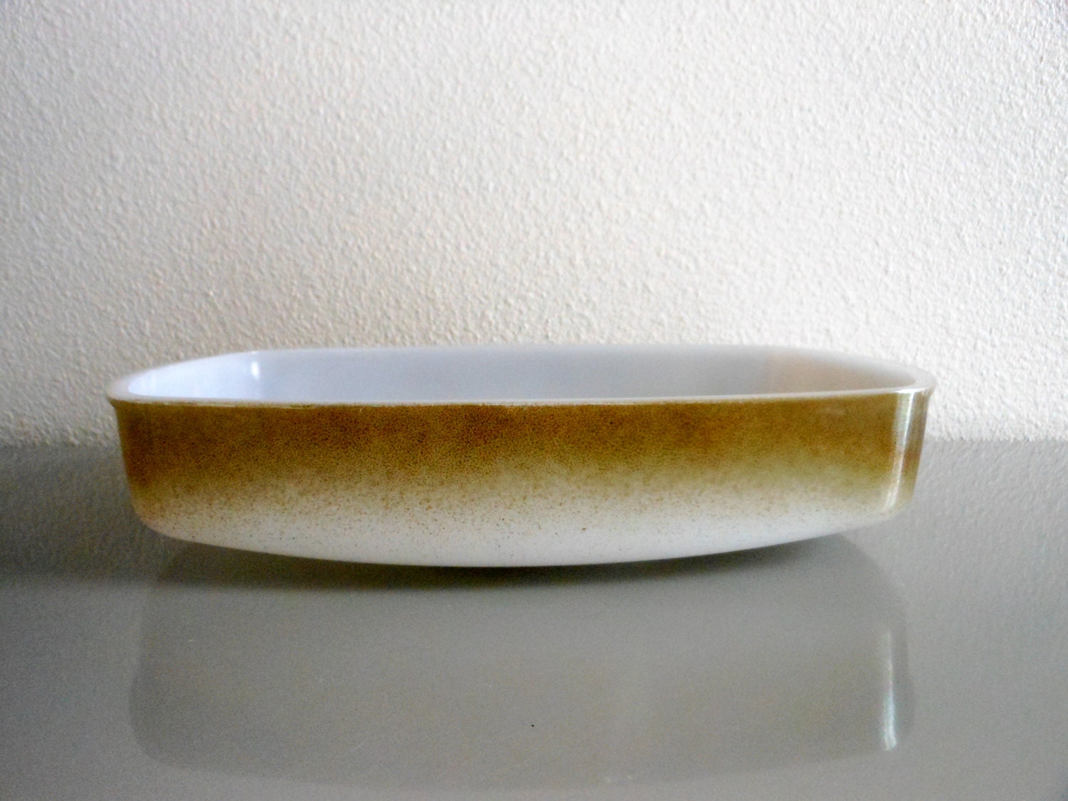 Vintage Gold Federal Glass Casserole Dish