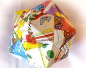 Origami made from Childrens books- Star made with kids word book