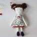 fabric doll - character doll - springtime happy little girl