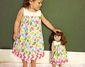 Doll Dress Pattern fits American Girl - Printable Doll Pattern - PDF - Instant Download