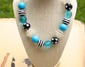 Turquoise Black Bublegum Necklace