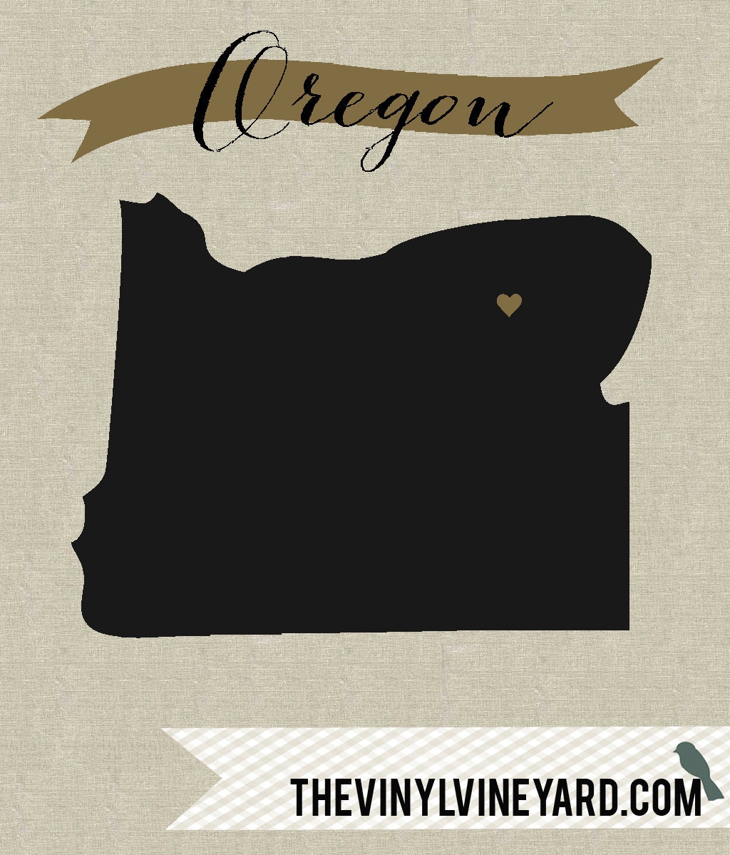 VINYL STATE SILHOUETTE (Vinyl, state, decal, transfer, vynal, vinal, sticker, applique, cling)