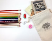 Awesome Gift Set - 2 Notebooks, 12 Pencils, 1 Eraser, 1 Sharpener