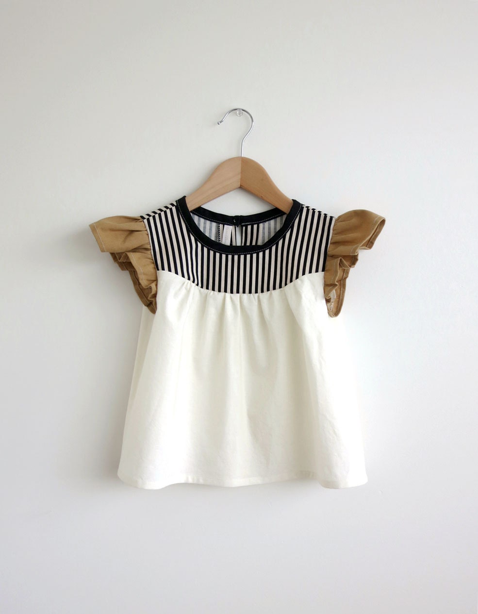 cotton blouse with striped detail