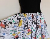 MICKEY MOUSE Disney Baby Doll Top Shirt Black Polka Dot