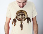 Spirit Sloth, sloth tshirt, slothzilla, dream catcher, Mens S-2XL Available