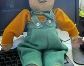 Doll Handmade Canvas Felted Wool Painted Face Hands Feet FREE SHIPPING