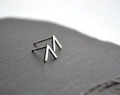 Mountains studs, sterling silver earrings,