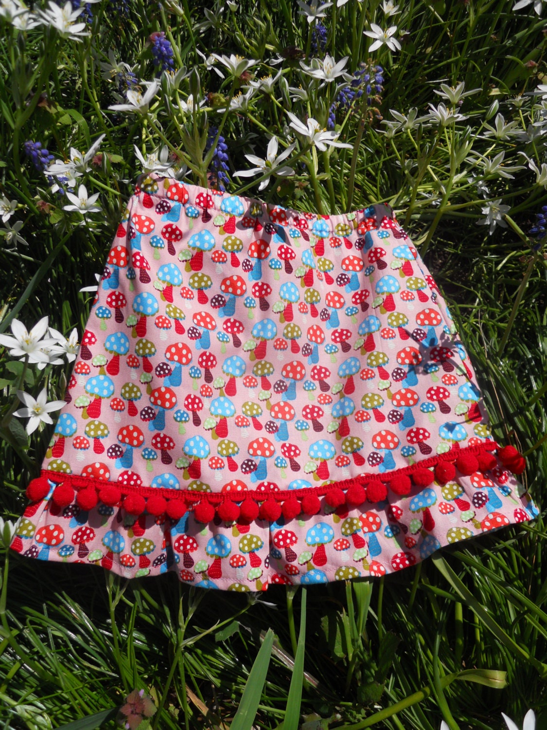 Pink Mushroom Skirt Size 3-4T