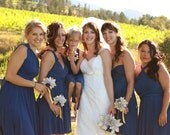 InFiNiTy  dress  CUSTOM MADE to your exact size- turquoise blue pink champagne taupe navy rose chiffon gray