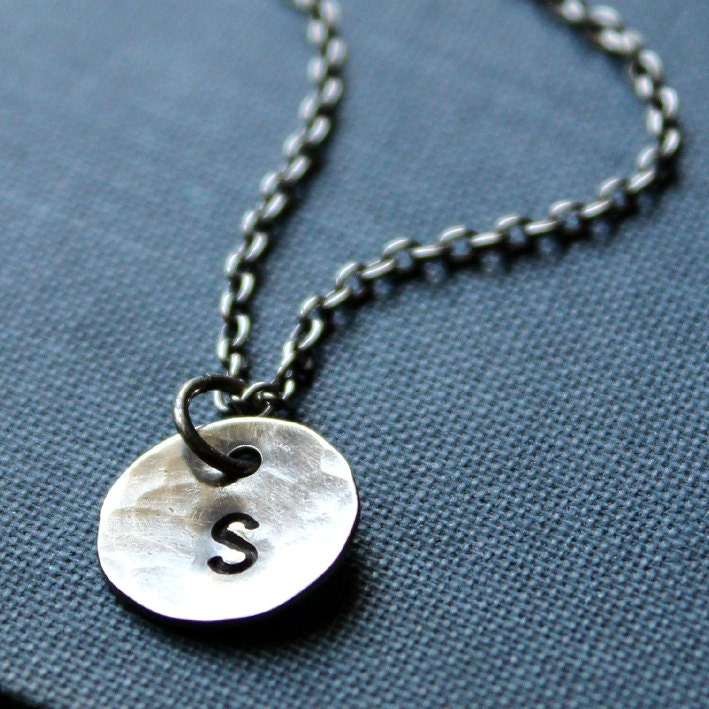 Personalized Recycled Sterling Silver Initial Necklace