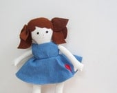 Girl doll upcycled eco friendly toy heirloom OOAK bubynoa Best Friend