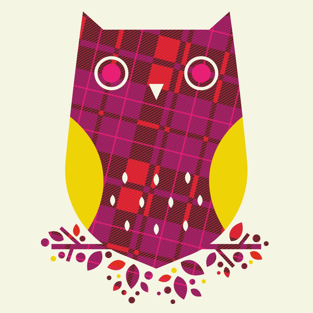 burberry owl pattern print