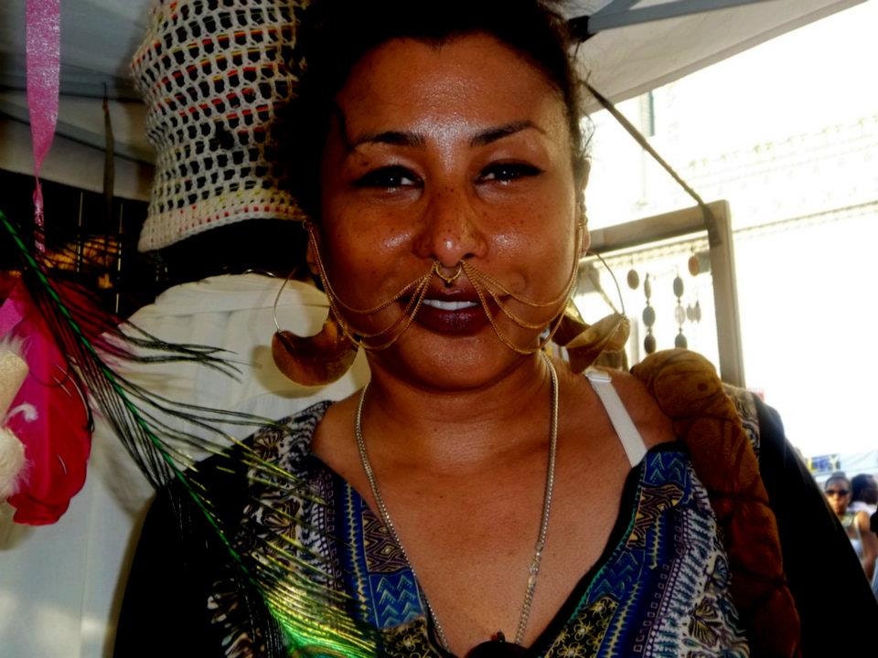 OM Netert SekhmetBaset double septum nosechain.  no piecing required
