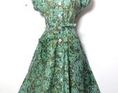 1950's Cotton Day Dress Dead Stock