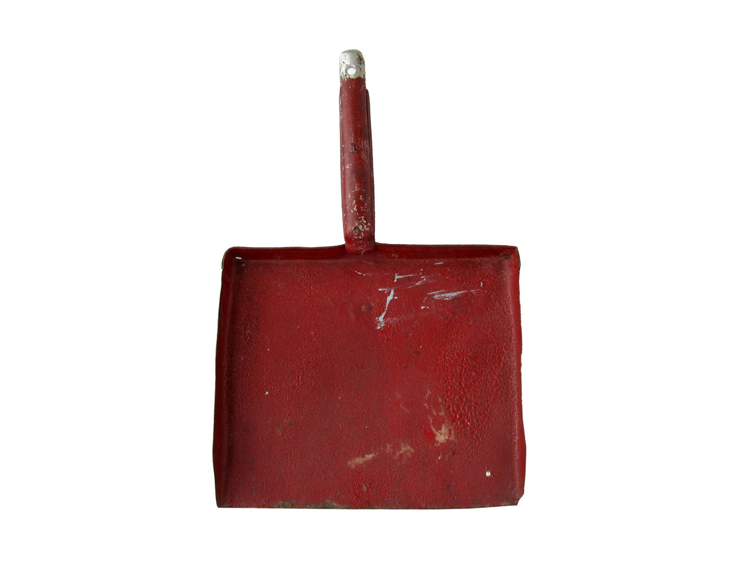 Red DUSTPAN Chippy Metal Handcrafted Vintage Dustpan