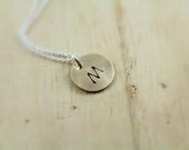 Hand Stamped Disc Domed In 14K Gold Filled - Add A Charm