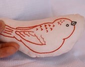 Bird Rattle in Coral and Pink - Soft Baby Toy