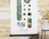 Vintage Inspired Science Posters - MINERALS & GEMS VOL.1