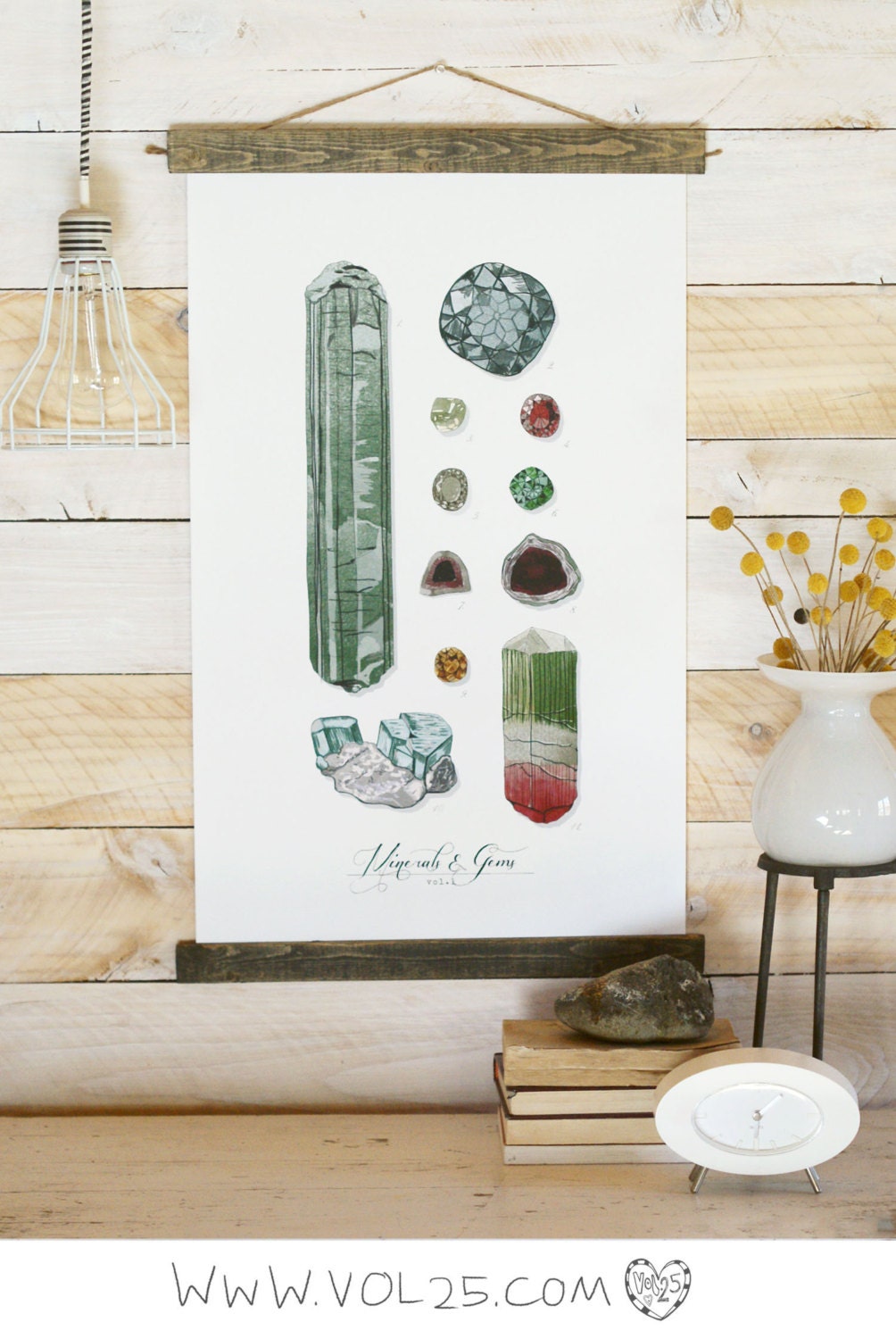 Vintage Inspired Science Posters - MINERALS & GEMS VOL.1