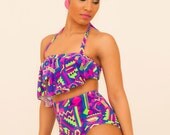 Bright Aztec Serengeti Swimsuit Top