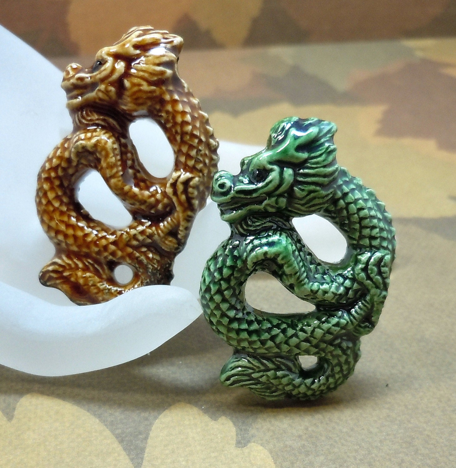 Big Beautiful Imperial Dragon Pendant in several colors