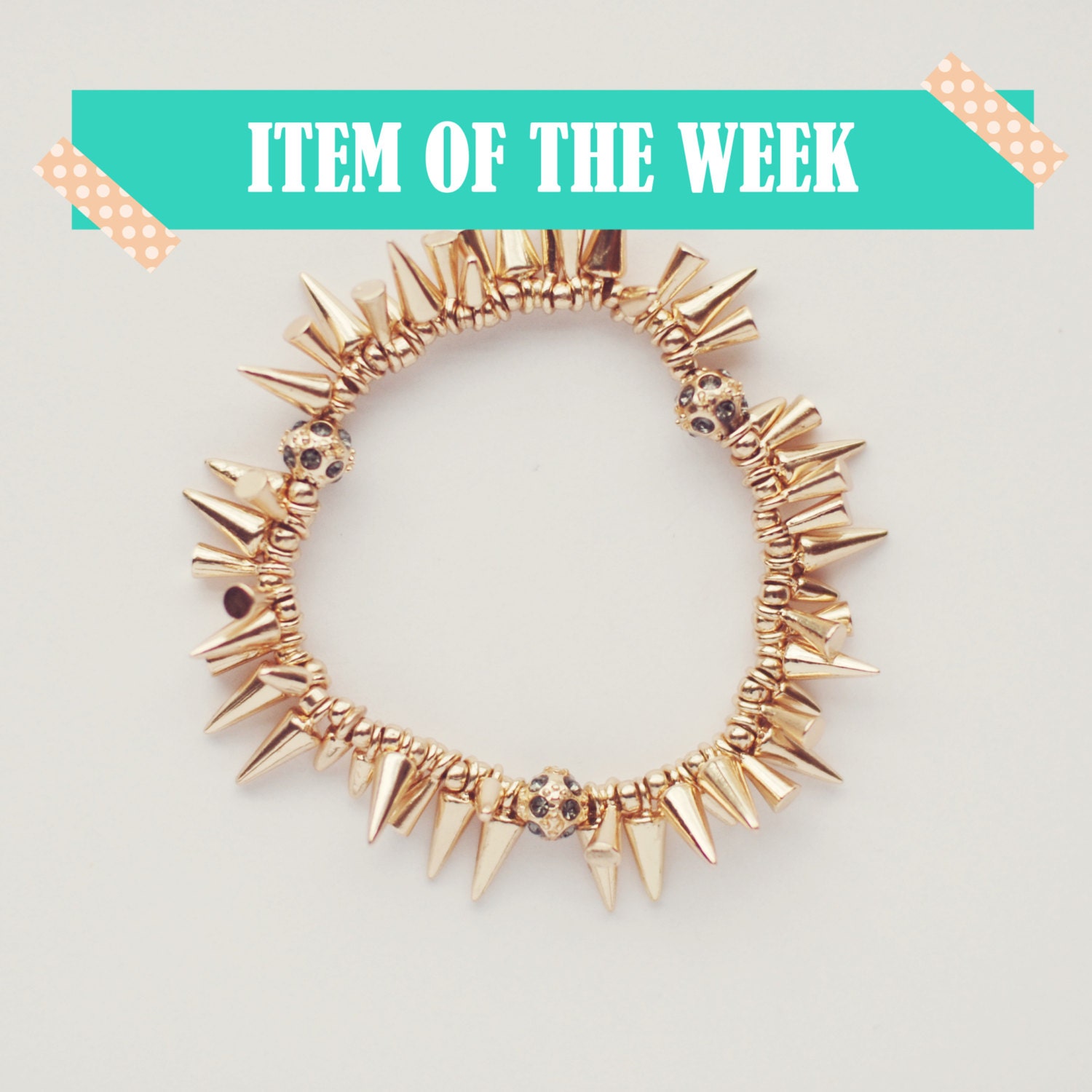 Item of the Week - -  Spike Stretch Bracelet - Gold or Silver -