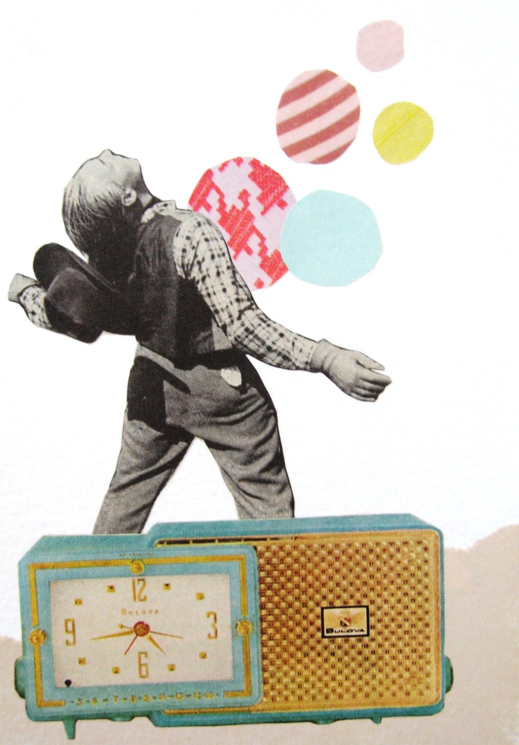 On the Radio. An Original Collage