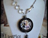 33% OFF  Sale The Goblin KING - Magic Dance Labyrinth Inspired Crystal  Cameo Necklace Pocket watch Case Victorian 80s