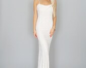 Clara: Ivory vintage lace bohemian hippie sheath gown trumpet mermaid...