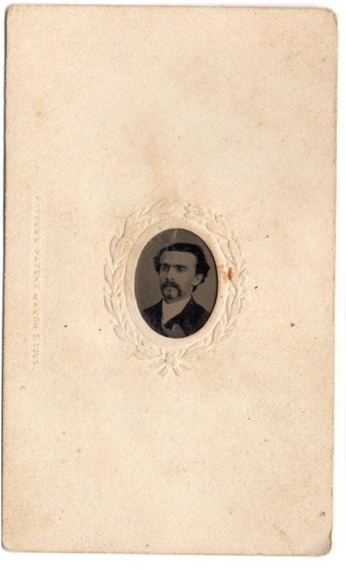 antique tintype photo - a hansome 1800's Victorian Man - tin type photograph - gem photo