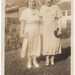 VINTAGE PHOTO of Minnie and Bertha on their way to Church - standing in Yard - great twenties shot