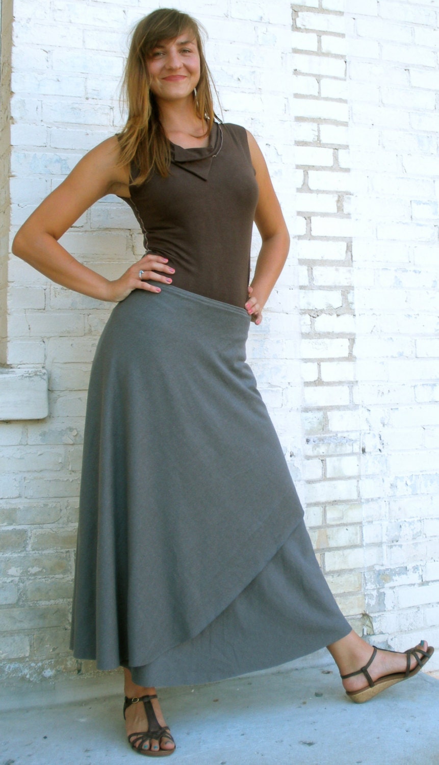 Long Wrap Skirt Hemp and Organic Cotton Made to Order