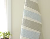 Modern Unisex Baby Quilt - Baby Blue