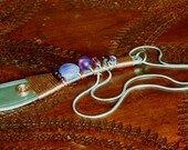 Recycled Antique Silver Spoon Neckalce: Purple