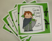 Handmade Vampire Halloween Gift Cards set of Four