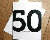 50th Birthday card - Funny old age card