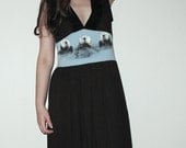Sea Otters organic brown dress