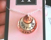Run like a girl name necklace for 5K 13.1 26.2 marathoners runners