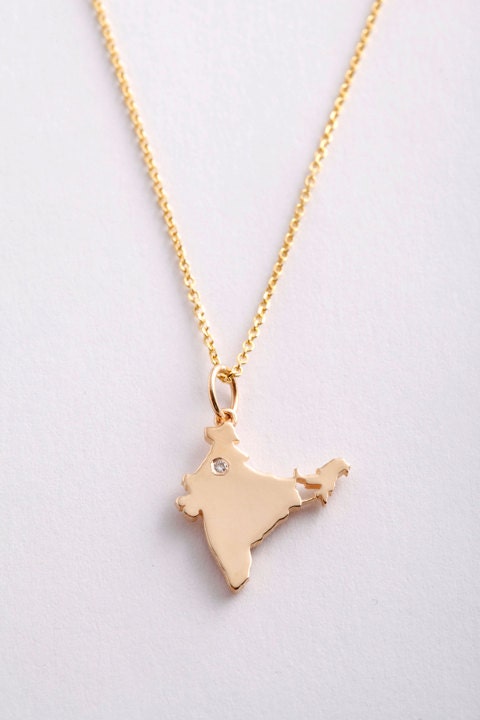 One of a kind -  14k India Pendant with diamond