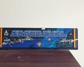 Original Vintage 1981 Atari Space Duel Arcade Game Marquee