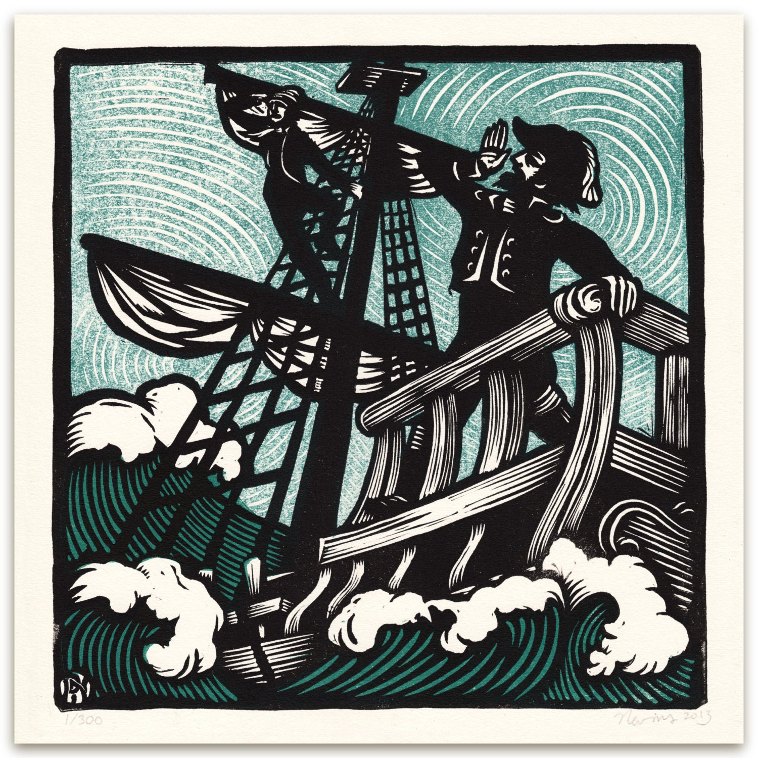 Sir Patrick Spens - Block Print for Anaïs Mitchell