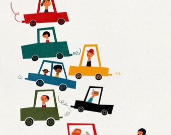 Traffic jam print