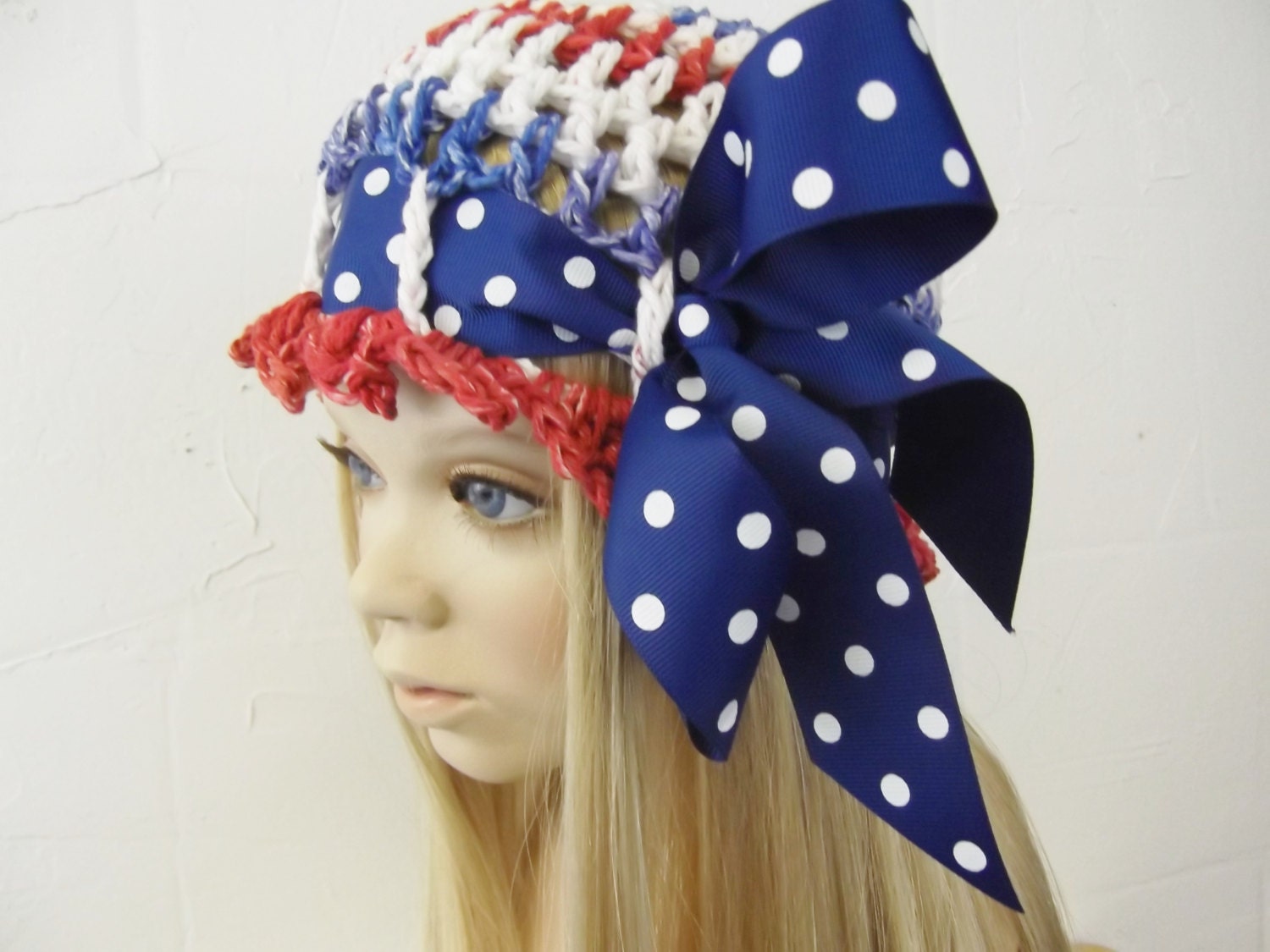 Happy Birthday, USA/ 4th of July Toddler Hat/Red, White and Blue/ Size 1-2