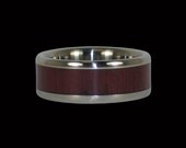 Hawaii Titanium Rings Purple Heart inlay